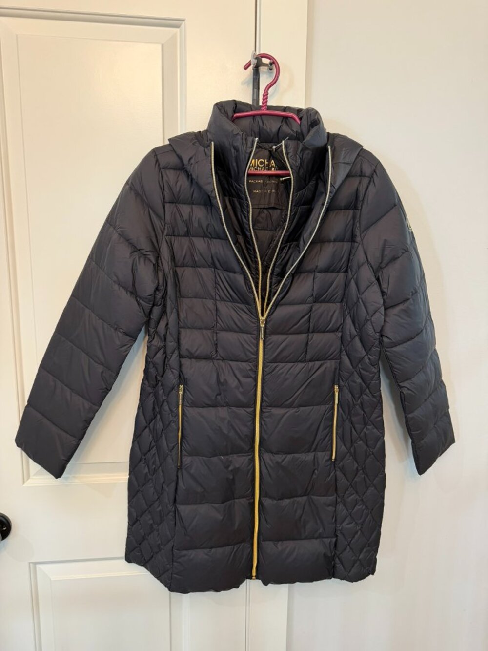Michael Michael Kors Packable Down Fill Puffer Coat Black Size L